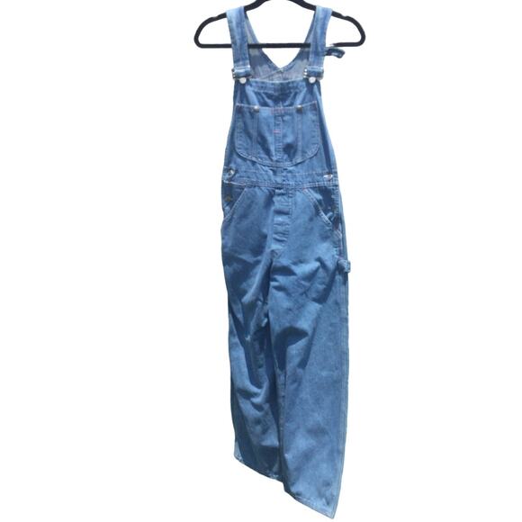 Vtg Sears Fieldmaster denim overalls sz 28 x 30 coveralls jeans farm garden work - Picture 1 of 10